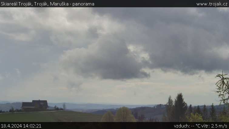 Skiareál Troják - Troják, Maruška - panorama - 18.4.2024 v 14:02