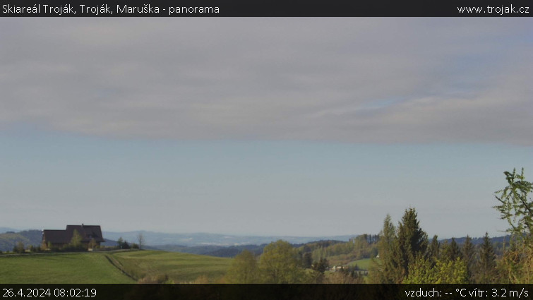 Skiareál Troják - Troják, Maruška - panorama - 26.4.2024 v 08:02