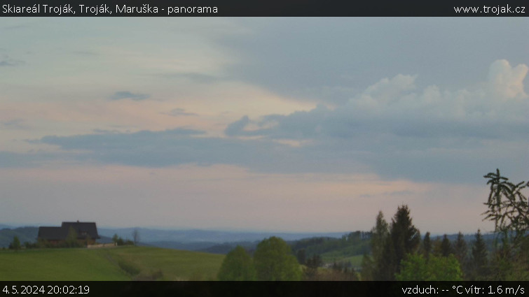 Skiareál Troják - Troják, Maruška - panorama - 4.5.2024 v 20:02
