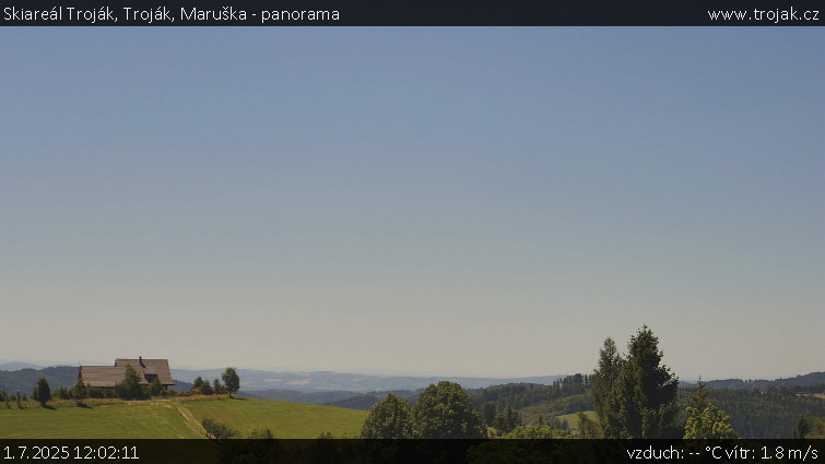 Skiareál Troják - Troják, Maruška - panorama - 1.7.2025 v 12:02