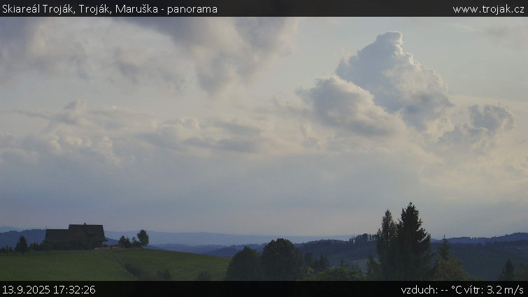 Skiareál Troják - Troják, Maruška - panorama - 13.9.2025 v 17:32