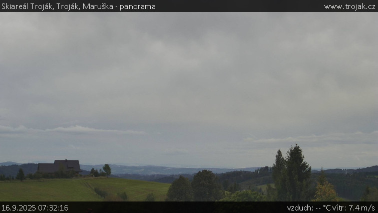 Skiareál Troják - Troják, Maruška - panorama - 16.9.2025 v 07:32
