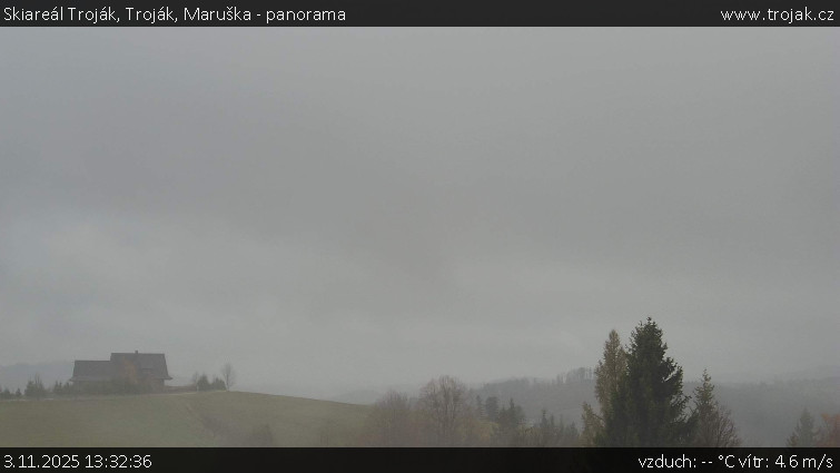 Skiareál Troják - Troják, Maruška - panorama - 3.11.2025 v 13:32