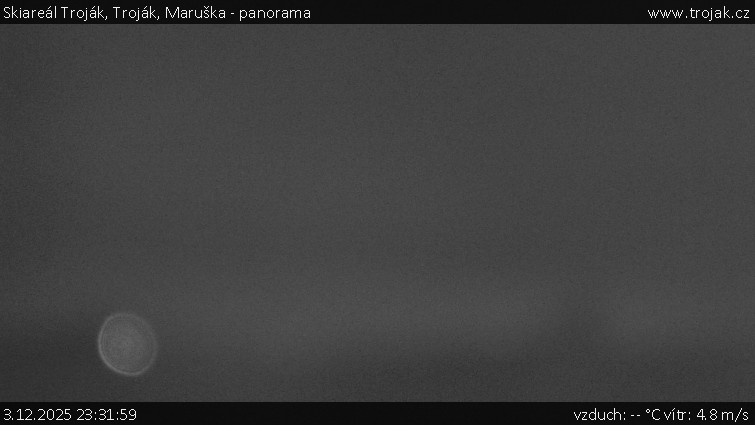 Skiareál Troják - Troják, Maruška - panorama - 3.12.2025 v 23:31