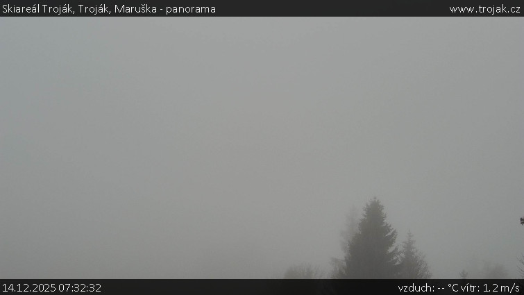 Skiareál Troják - Troják, Maruška - panorama - 14.12.2025 v 07:32