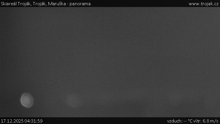 Skiareál Troják - Troják, Maruška - panorama - 17.12.2025 v 04:31