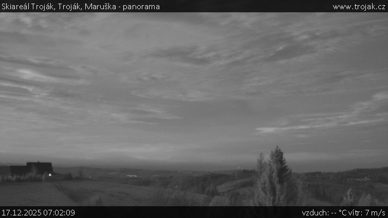 Skiareál Troják - Troják, Maruška - panorama - 17.12.2025 v 07:02