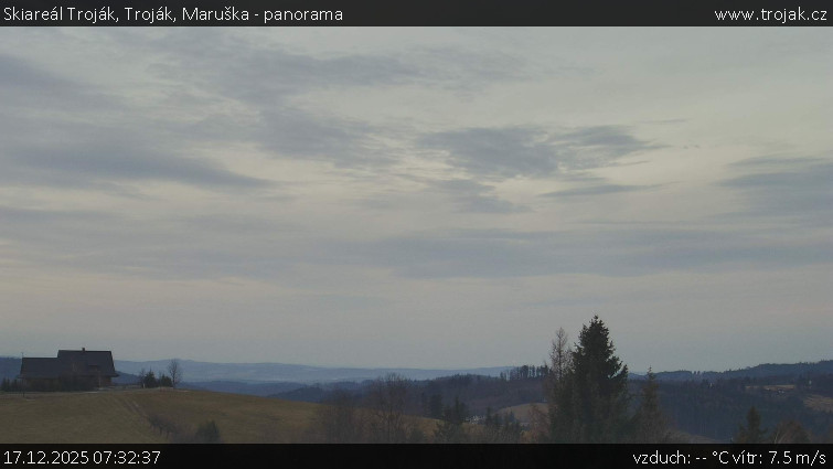 Skiareál Troják - Troják, Maruška - panorama - 17.12.2025 v 07:32
