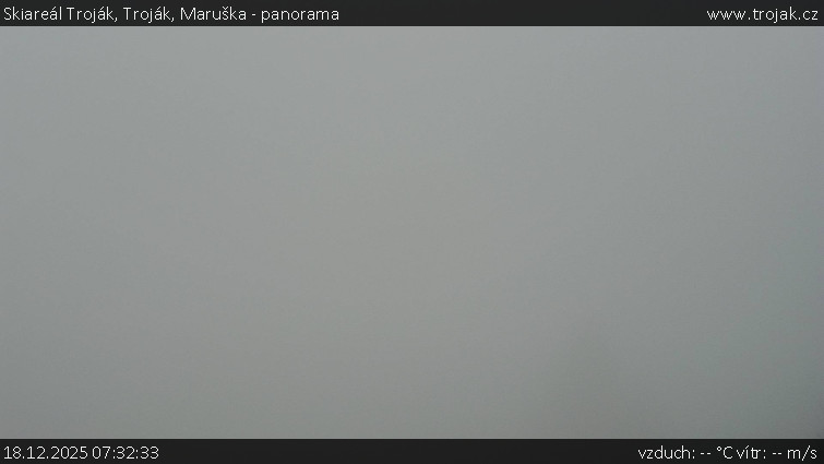 Skiareál Troják - Troják, Maruška - panorama - 18.12.2025 v 07:32
