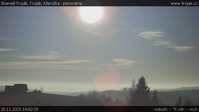 Skiareál Troják - Troják, Maruška - panorama - 18.12.2025 v 14:02