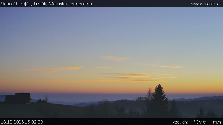 Skiareál Troják - Troják, Maruška - panorama - 18.12.2025 v 16:02