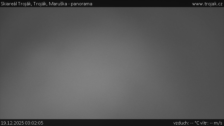 Skiareál Troják - Troják, Maruška - panorama - 19.12.2025 v 03:02
