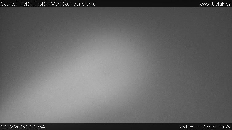 Skiareál Troják - Troják, Maruška - panorama - 20.12.2025 v 00:01