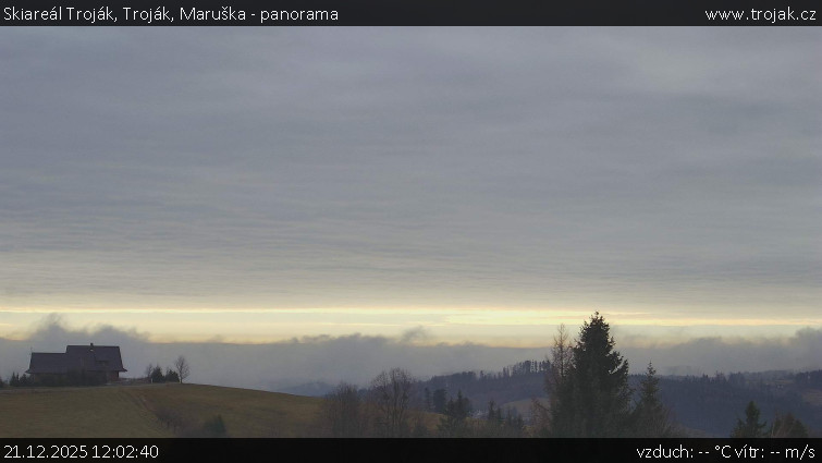 Skiareál Troják - Troják, Maruška - panorama - 21.12.2025 v 12:02
