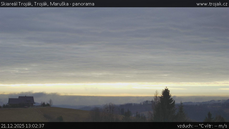Skiareál Troják - Troják, Maruška - panorama - 21.12.2025 v 13:02