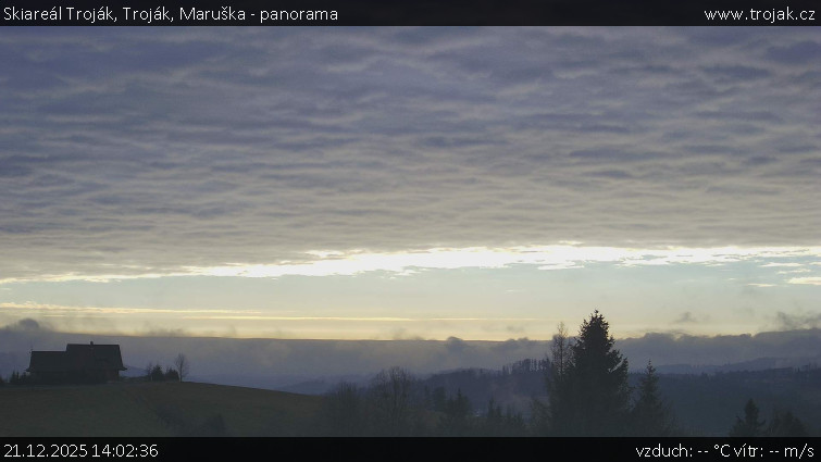 Skiareál Troják - Troják, Maruška - panorama - 21.12.2025 v 14:02