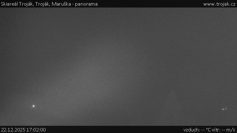 Skiareál Troják - Troják, Maruška - panorama - 22.12.2025 v 17:02