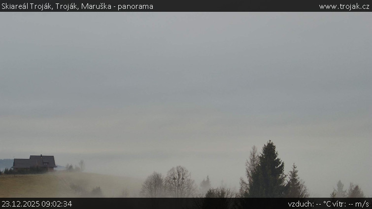 Skiareál Troják - Troják, Maruška - panorama - 23.12.2025 v 09:02