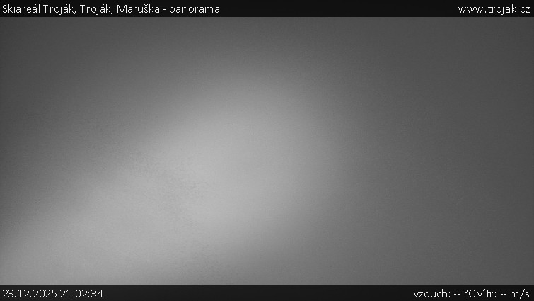 Skiareál Troják - Troják, Maruška - panorama - 23.12.2025 v 21:02