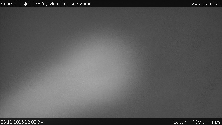 Skiareál Troják - Troják, Maruška - panorama - 23.12.2025 v 22:02