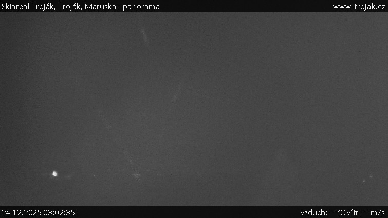 Skiareál Troják - Troják, Maruška - panorama - 24.12.2025 v 03:02