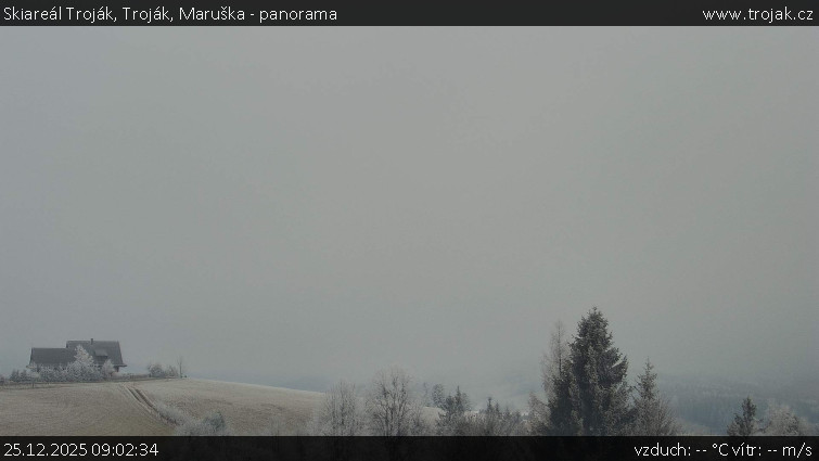 Skiareál Troják - Troják, Maruška - panorama - 25.12.2025 v 09:02