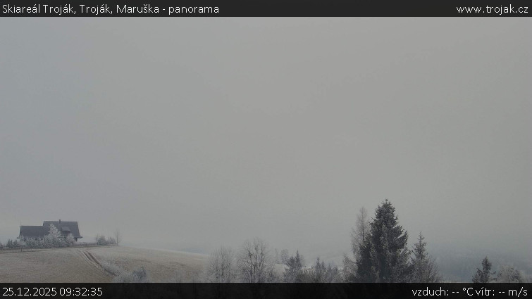 Skiareál Troják - Troják, Maruška - panorama - 25.12.2025 v 09:32