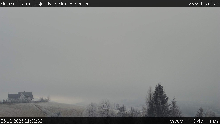 Skiareál Troják - Troják, Maruška - panorama - 25.12.2025 v 11:02