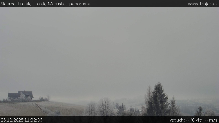 Skiareál Troják - Troják, Maruška - panorama - 25.12.2025 v 11:32