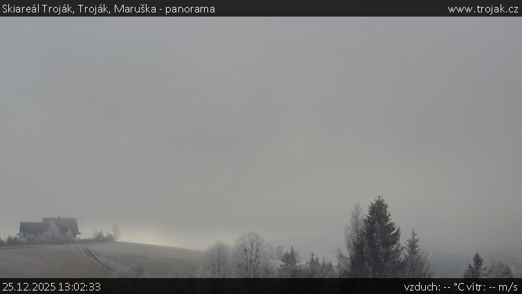 Skiareál Troják - Troják, Maruška - panorama - 25.12.2025 v 13:02