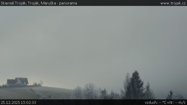 Skiareál Troják - Troják, Maruška - panorama - 25.12.2025 v 15:02