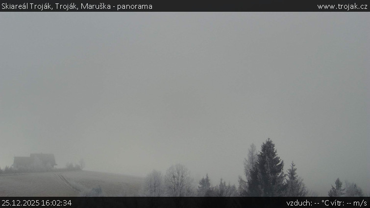Skiareál Troják - Troják, Maruška - panorama - 25.12.2025 v 16:02