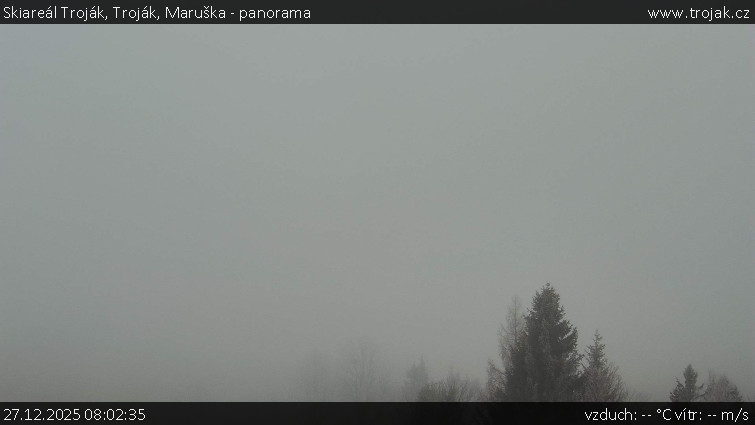 Skiareál Troják - Troják, Maruška - panorama - 27.12.2025 v 08:02