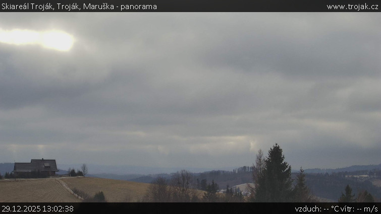 Skiareál Troják - Troják, Maruška - panorama - 29.12.2025 v 13:02
