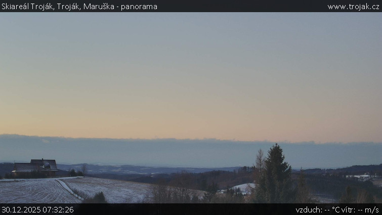 Skiareál Troják - Troják, Maruška - panorama - 30.12.2025 v 07:32