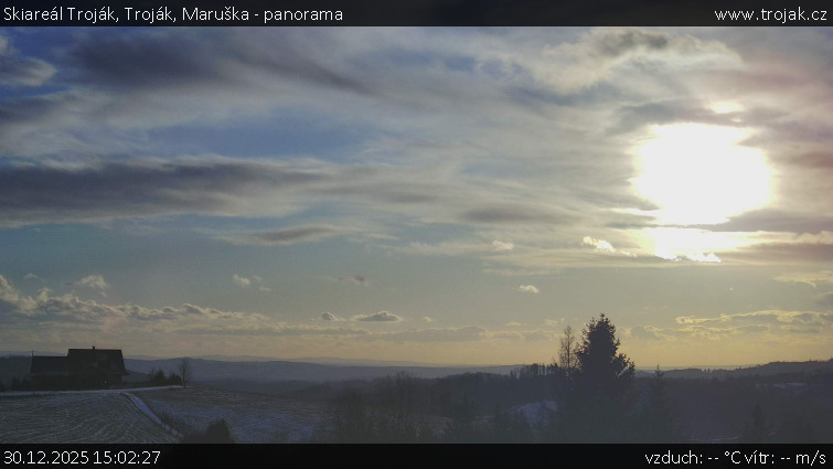 Skiareál Troják - Troják, Maruška - panorama - 30.12.2025 v 15:02