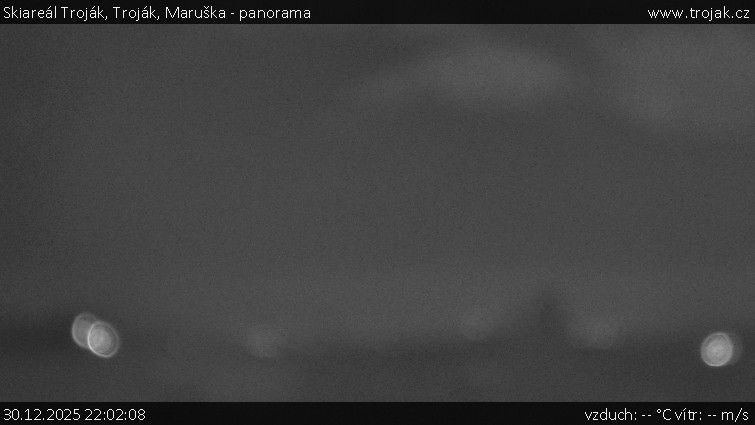 Skiareál Troják - Troják, Maruška - panorama - 30.12.2025 v 22:02