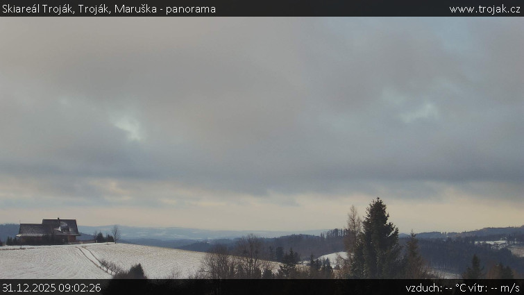 Skiareál Troják - Troják, Maruška - panorama - 31.12.2025 v 09:02