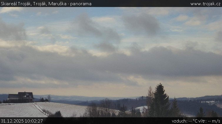 Skiareál Troják - Troják, Maruška - panorama - 31.12.2025 v 10:02
