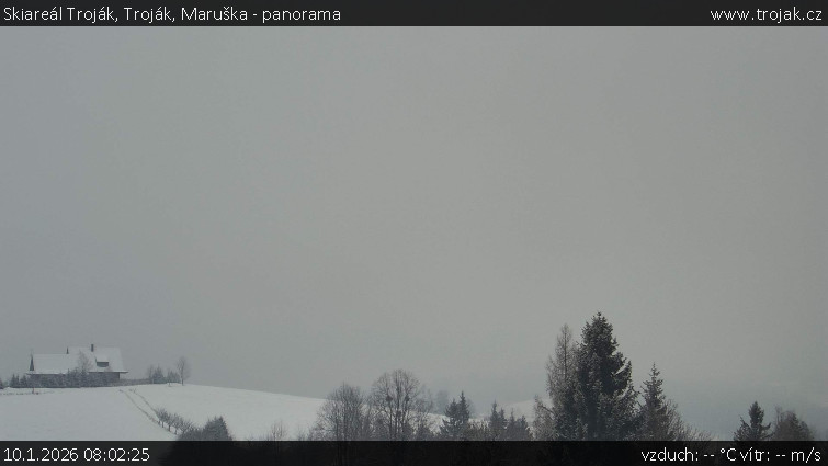 Skiareál Troják - Troják, Maruška - panorama - 10.1.2026 v 08:02