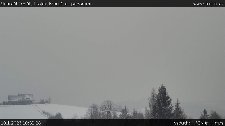 Skiareál Troják - Troják, Maruška - panorama - 10.1.2026 v 10:32