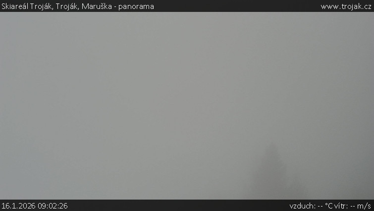 Skiareál Troják - Troják, Maruška - panorama - 16.1.2026 v 09:02