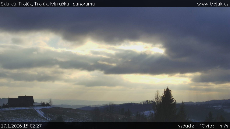 Skiareál Troják - Troják, Maruška - panorama - 17.1.2026 v 15:02