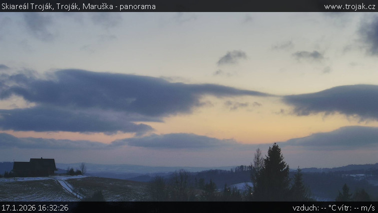 Skiareál Troják - Troják, Maruška - panorama - 17.1.2026 v 16:32