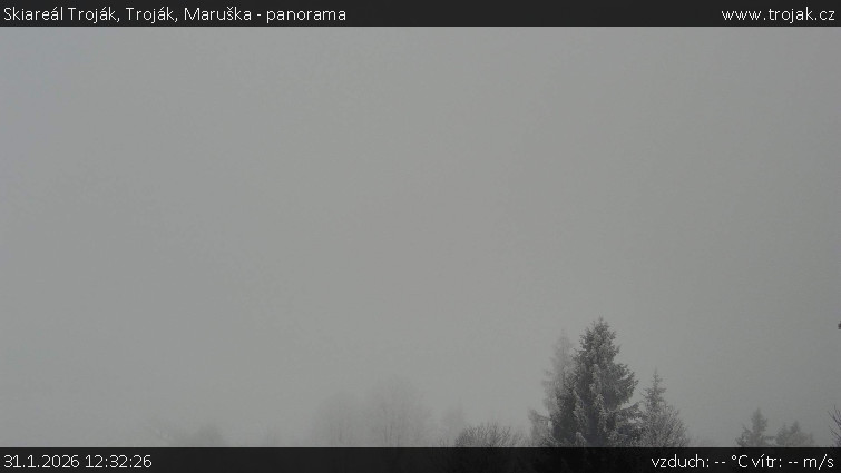 Skiareál Troják - Troják, Maruška - panorama - 31.1.2026 v 12:32
