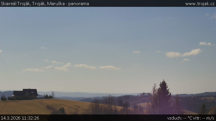 Skiareál Troják - Troják, Maruška - panorama - 14.3.2026 v 11:32