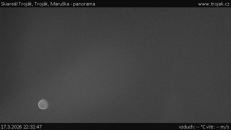Skiareál Troják - Troják, Maruška - panorama - 17.3.2026 v 22:32