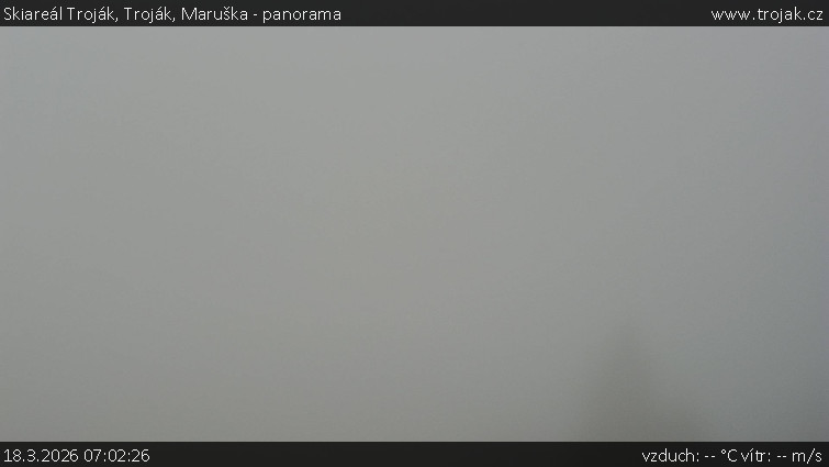 Skiareál Troják - Troják, Maruška - panorama - 18.3.2026 v 07:02