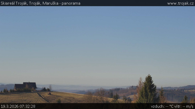 Skiareál Troják - Troják, Maruška - panorama - 19.3.2026 v 07:32