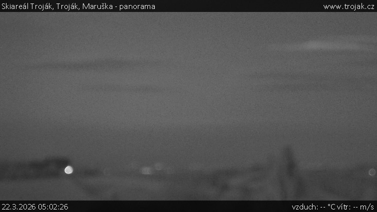 Skiareál Troják - Troják, Maruška - panorama - 22.3.2026 v 05:02